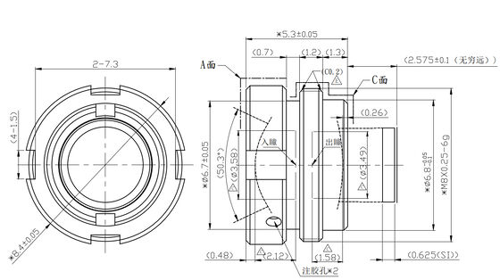 FWD-4.3 4.3mm F1.2 256×192@12μm LWIR Motorisiertes Zoomobjektiv mit 8-12 μm Wellenlänge für Wärmebildgebung