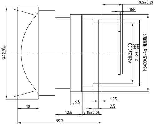 FWD-35 35mm F1.0 1280×1024@12μm LWIR-Motorisiertes Zoomobjektiv mit 8-12 μm Wellenlänge für Wärmebilder